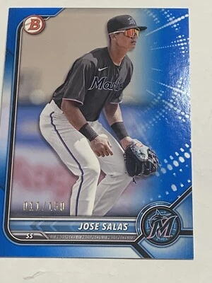 Jose Salas 2022 Bowman Blue Border Prospect 011/150 #BP-30 Marlins - Image 1 of 3