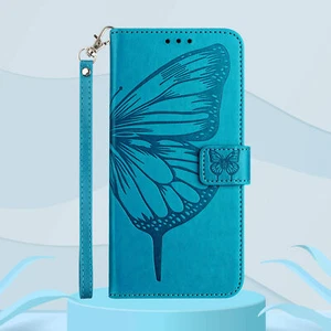 Luxury Butterfly Leather Card Wallet Strap Stand Case Cover For Various Phone - Picture 1 of 10