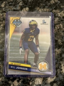 2023 Bowman Chrome U 157 Will Johnson 1st  Michigan  Football Card