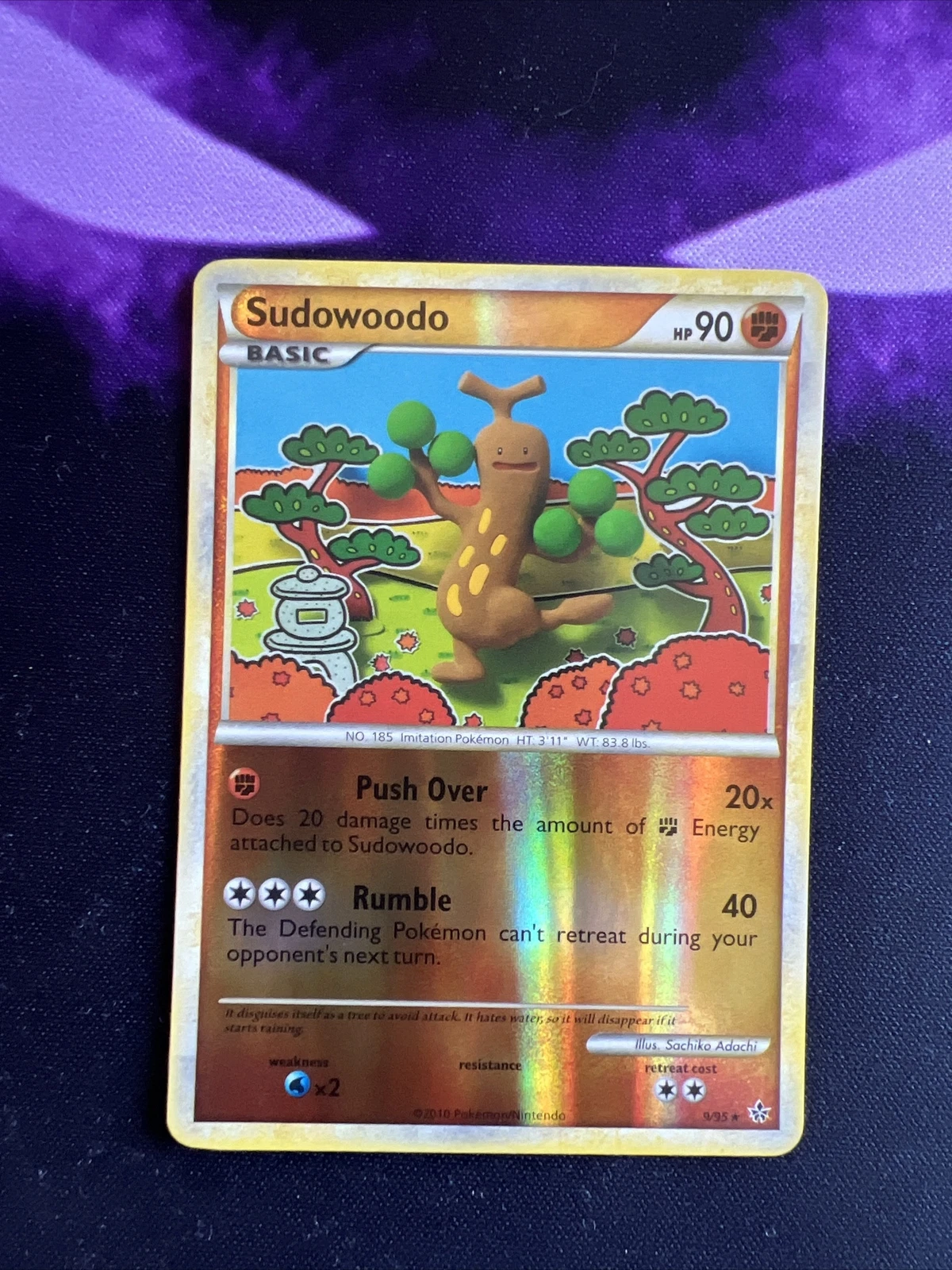 Pokemon TCG Sudowoodo 9/95 Unleashed  Reverse Holo Rare HeartGold SoulSilver NM