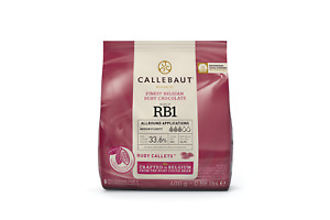 Callebaut RUBY Schokoladenkuvertüre, Callets 400 g, Backschokolade, SchokoChips