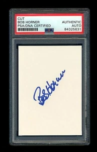 BOB HORNER SIGNED MINT CUT PSA/DNA AUTOGRAPHED 1978 ROY 4 HOME RUNS ONE GAME - Picture 1 of 1