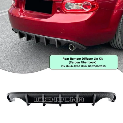 Kit de labio difusor de parachoques trasero aspecto carbono para Mazda MX-5 Miata NC 2006-2015 Foto 1 de 4