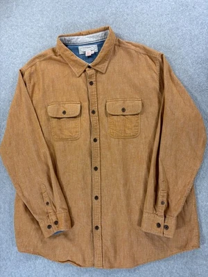 Camisa Carbon2Cobalto Algodón/Yak Manga Larga Abotonada (Hombre 2XL) Marrón Foto 1 de 4