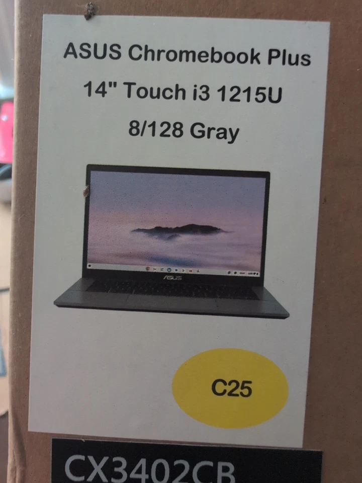 ASUS Chromebook Plus 14" Touch (Intel i3, 1215U, 8GB, 128G, Gray) CX3402CB  NEW! - Image 1 of 1