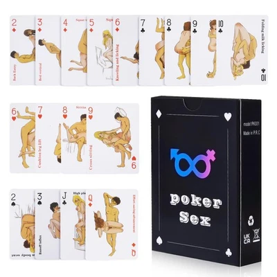 Juegos sexuales divertidos cartas de póker juego para adultos posición sexual juegos de cartas para parejas - P... Foto 1 de 4