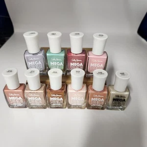 Sally Hansen Mega Strength Nail Polish Lot of 10 Assorted Shades New 0.4 oz Each - Picture 1 of 2