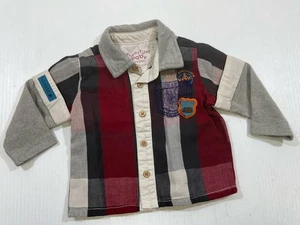 Naartjie Baby Jungen rot 100 % Baumwolle Twofer Karo Langarm T-Shirt 3-6M - Bild 1 von 3