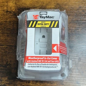 TAYMAC Plastic Waterproof In-Use Cover w/ Hubbell WR TR 15A Self-Test GFCI NEW - Picture 1 of 9