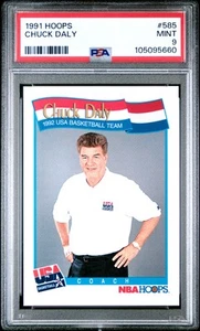 1991 Hoops #585 Chuck Daly PSA 9 - Picture 1 of 2