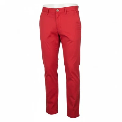 Gant Hallden Chinos Homme Pantalon W35/L34 Rouge Cardinal Slim Fit Zip - Photo 1/4