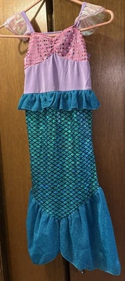 Disney Mermaid Dress Size 7-8 Pretend Play Dress Up Costume - Image 1 of 4