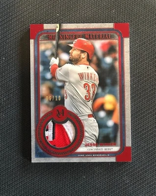 Jesse Winker Tri-Color Patch #/10 - 2019 Topps Museum Collection MMR-JW - Reds - Image 1 of 3