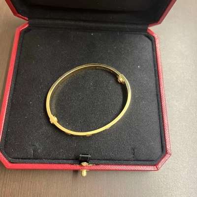 Pulsera Cartier Love K18 Oro Rosa 17cm Usada Foto 1 de 4