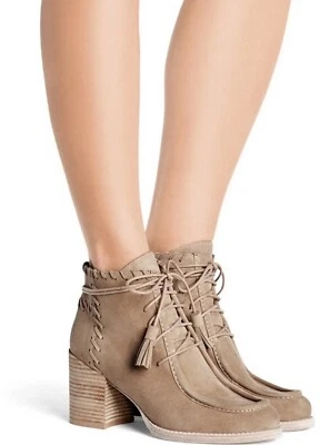STUART WEITZMAN Wallawalla Lace-Up Ankle Boots Natural Size 8W - Image 1 of 4