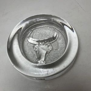 ERIK HOGLUND ASHTRAY DISH KOSTA BODA SWEDEN BULL O - Picture 1 of 7