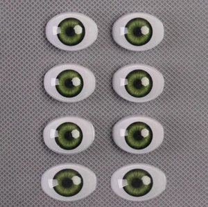 4Pair Eye Half Oval Acrylic Eyes For 20"-22" Reborn Baby Doll Boy/Girl Parts DIY - Picture 1 of 7