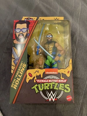 Figura de acción Seth Rollins como Leonardo WWE Elite TMNT *EN MANO* Foto 1 de 4
