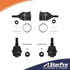 4pc Front Upper+Lower Ball Joints for Checy GMC Silverado Sierra 2500 3500 HD H2 - Picture 1 of 6
