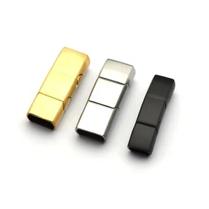 Adjustable Stainless Steel Magnetic Clasps Leather Weave Cord End Jewelry Making - Picture 1 of 5