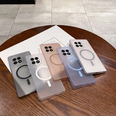 For OnePlus 13, Phone Case Magnetic Ring Matte Clear Slim Hard PC Light Cover - Image 1 of 4