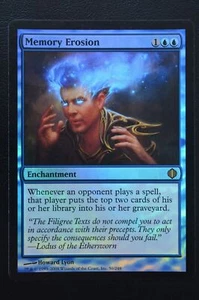 Magic The Gathering MTG MEMORY EROSION FOIL Shards of Alara LP Lightly Played - Picture 1 of 2