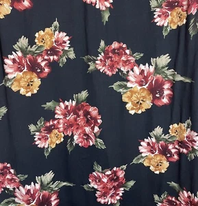 Brushed Polyester Knit Fabric 4-way Stretch Flowers 60"x2 yards+ - Picture 1 of 7