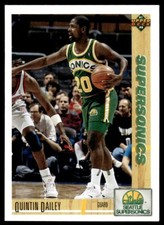 1991-92 Upper Deck Basketball Card Quintin Dailey Seattle SuperSonics #188