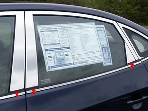 2007-2010 FOR HYUNDAI ELANTRA 6 Piece Stainless Steel Pillar Post Trim. 4-door - Picture 1 of 1