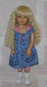 Monique ELISE Doll Wig SIZE 8/9 (BIG) PALE BLONDE Long Kinky Hair & Bangs NWT - Picture 1 of 5