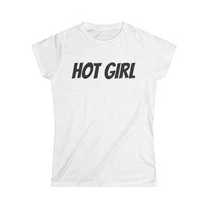 Hot Girl Women's Softstyle Tee, Casual T-Shirt, Gift for Her, Trendy - Picture 1 of 13