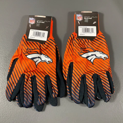 Denver Broncos Sports Utility Gloves Team Logo Sports NFL Football - LOT OF 2 Cover