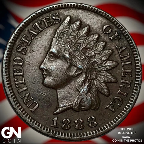 1888 Indian Head Cent Penny  Q7896 Cover