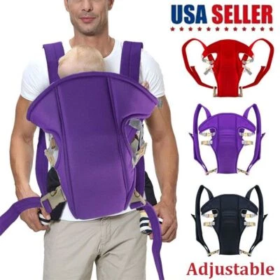 Mochila portabebés cómoda ajustable recién nacido bandolera jinete correas envolventes Foto 1 de 4