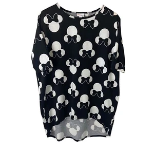 Top LuLaRoe Irma Disney Minnie Mouse stampa novità nero bianco taglia S - Foto 1 di 7