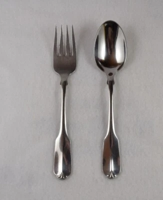 Wm Rogers 豪华 Oneida GLORIA MONTCLAIR 1 椭圆形汤 1 沙拉叉 批量 2 — 第 1/3 张图片