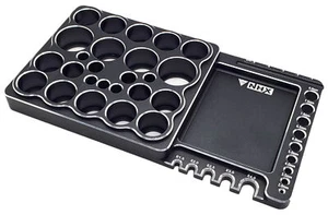 Soporte de herramientas de aluminio multifuncional NHX RC -Bullet Jig E-Clip bandeja de piezas - negro - Imagen 1 de 6