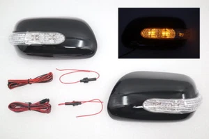 New Black Side Mirror Cover W/LED Turning Light For 1998 99 00~2005 IS300 IS200 - Bild 1 von 5