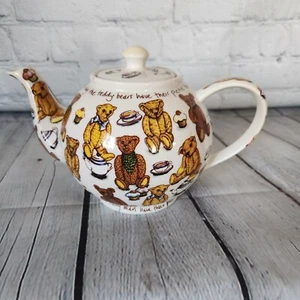Vintage Ted Tea von Cardew klassischer Teddybär und Cupcake Picknick Teekanne signiert - Bild 1 von 8