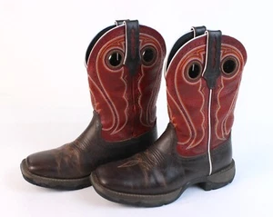 Botas vaqueras sin cordones de cuero marrón/rojo Durango Lady Rebel DRD0408 S7 - Imagen 1 de 15