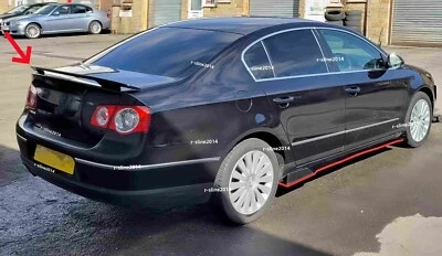 Painted Black For VW Passat B6 06-10 Sedan Rear Trunk Spoiler Lip Wing Universal - Image 1 of 4