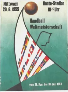 Original vintage poster HANDBALL WORLD CHAMPIONSHIPS 1955 - Picture 1 of 1