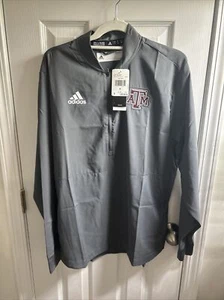 Chaqueta Pulóver Adidas Texas A&M Game Mode 1/4 con Cremallera Pequeña Nueva con Etiquetas - Imagen 1 de 6