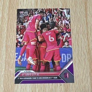 2023 Topps Now MLS 210 ST LOUIS CITY FC EXPANSION TEAM WINS DIVISION PURPLE /25