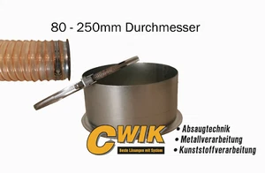 Schlauchmuffe Schlauchverbinder Absaugrohr Bord Spannring - Bild 1 von 1
