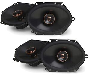 Two Pairs of Infinity REF-8632CFX 6X8 Inch Two-Way Car Audio Coaxial Speakers
