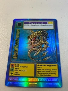DIGIMON BO-35 1st EDITION METALSEADRAMON  HOLO CARD 1999 BANDAI - Picture 1 of 1