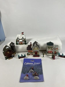 Undici Pezzi Mini Villaggio di Natale Ceramica Espositore Pezzi,Edifici,Accessori - Foto 1 di 16
