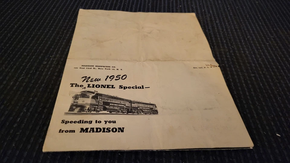 Catálogo de folletos vintage Madison Hardware-Lionel años 50 Foto 1 de 4
