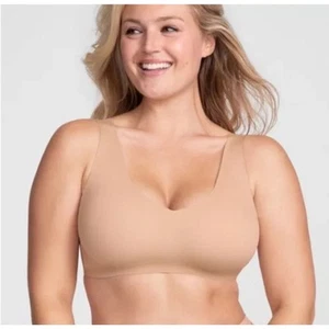 HONEYLOVE V-NECK WIRELESS BRA SAND SIZE XL Shapewear Comfort - Picture 1 of 4